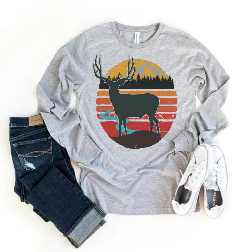 1267 Deer With Colored Background DTF/Sublimation Transfer