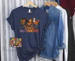 1771 Happy Hallothanksmas Chicken Style Sublimation/DTF Transfer