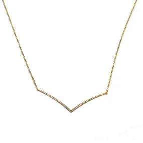 18K Rose Gold 17 Women's Necklace With 0.45 CT Diamonds