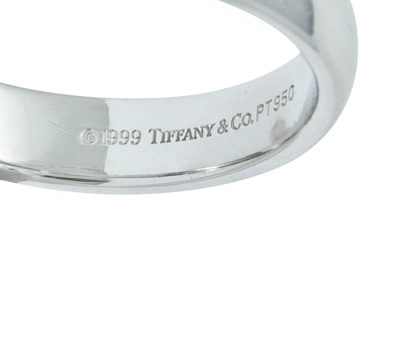 1999 Tiffany & Co. Platinum 4.5 MM Men's Wedding Band Ring