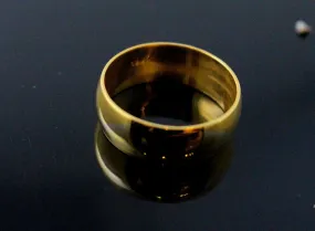 22k Ring Solid Gold Exquisite Plain Unisex Band Ring Size 10.8 R1523 mf