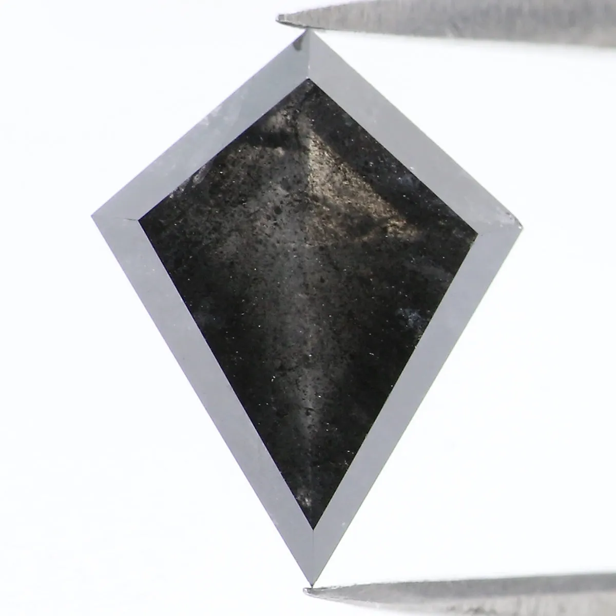 2.71 CT Natural Loose Kite Shape Diamond Salt And Pepper Kite Cut Diamond 12.05 MM Black Grey Color Kite Shape Rose Cut Diamond 