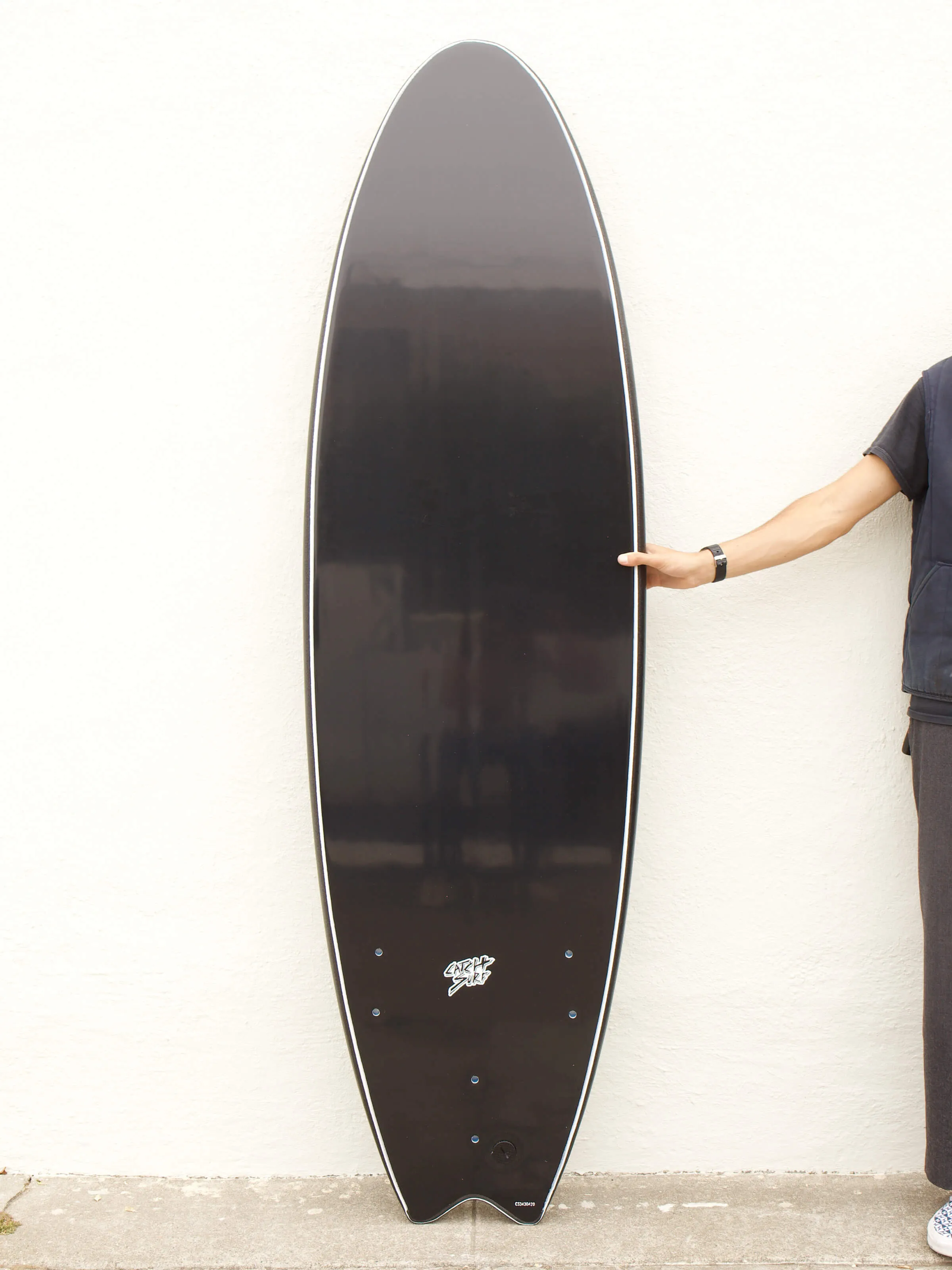 6'6 Catch Surf Swallow Tail - Blank - Black