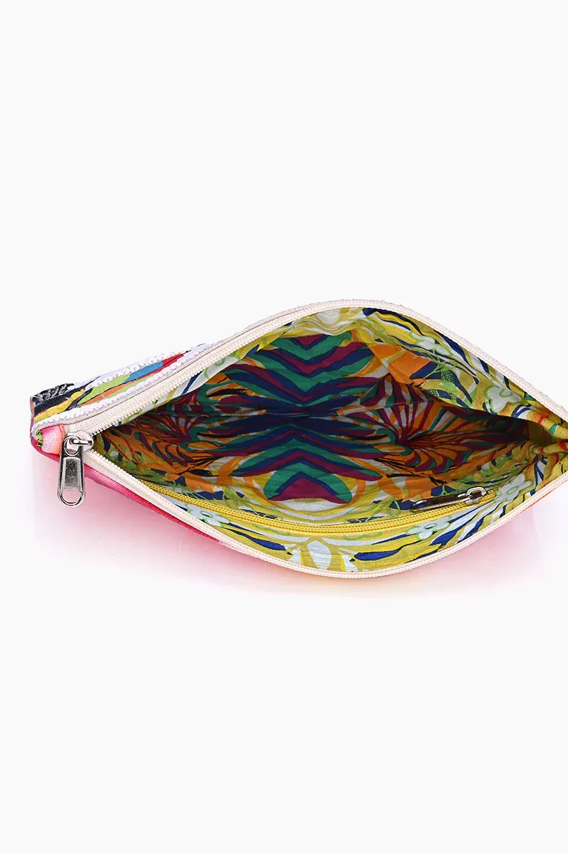 AB21-258 America & Beyond Bird Paradise Tie Dye Clutch