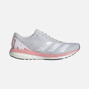 Adidas Adizero Boston 8 Womens Running Shoe -Dash Grey/Cloud White/Glory Pink