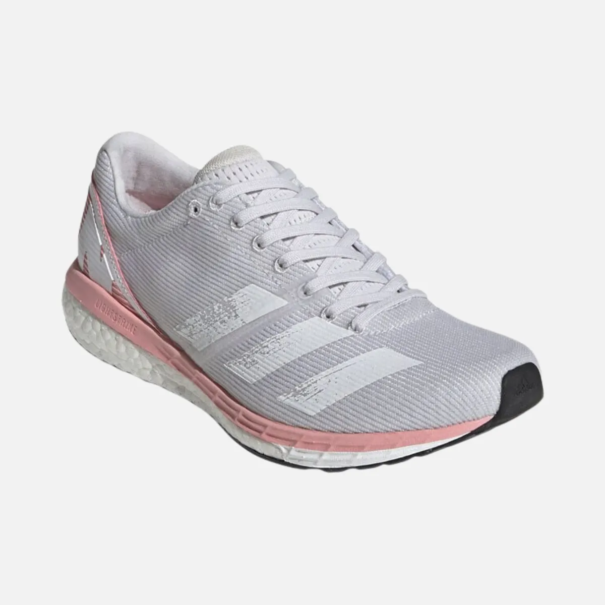 Adidas Adizero Boston 8 Womens Running Shoe -Dash Grey/Cloud White/Glory Pink