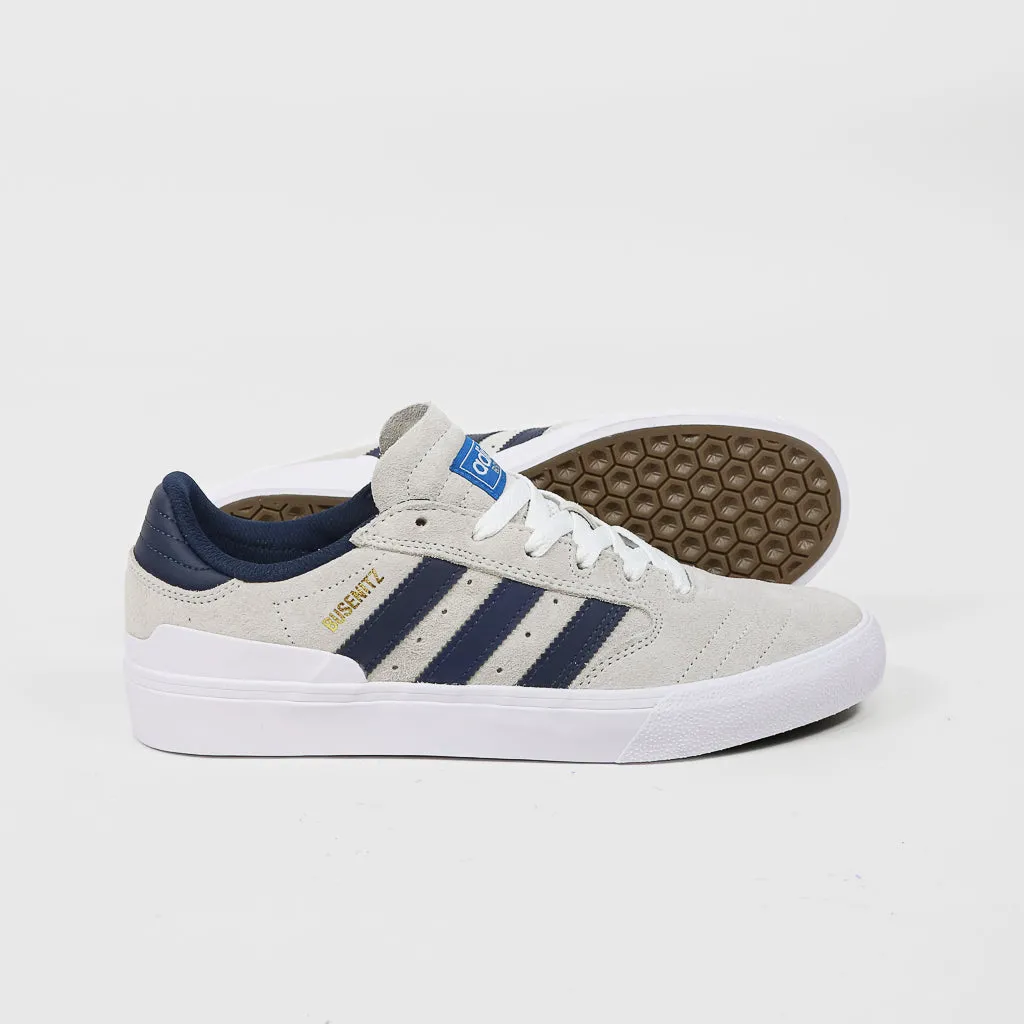 Adidas Skateboarding - Busenitz Vulc 2 Shoes - Footwear White / Collegiate Navy / Bluebird