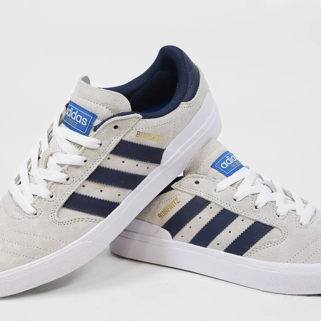 Adidas Skateboarding - Busenitz Vulc 2 Shoes - Footwear White / Collegiate Navy / Bluebird