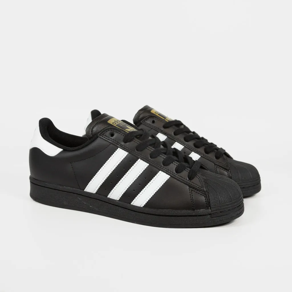 Adidas Skateboarding - Superstar ADV (Leather) Shoes - Core Black / Footwear White / Footwear White