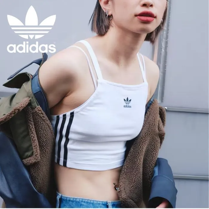 adidas  |Sleeveless Street Style Plain Logo Tanks & Camisoles