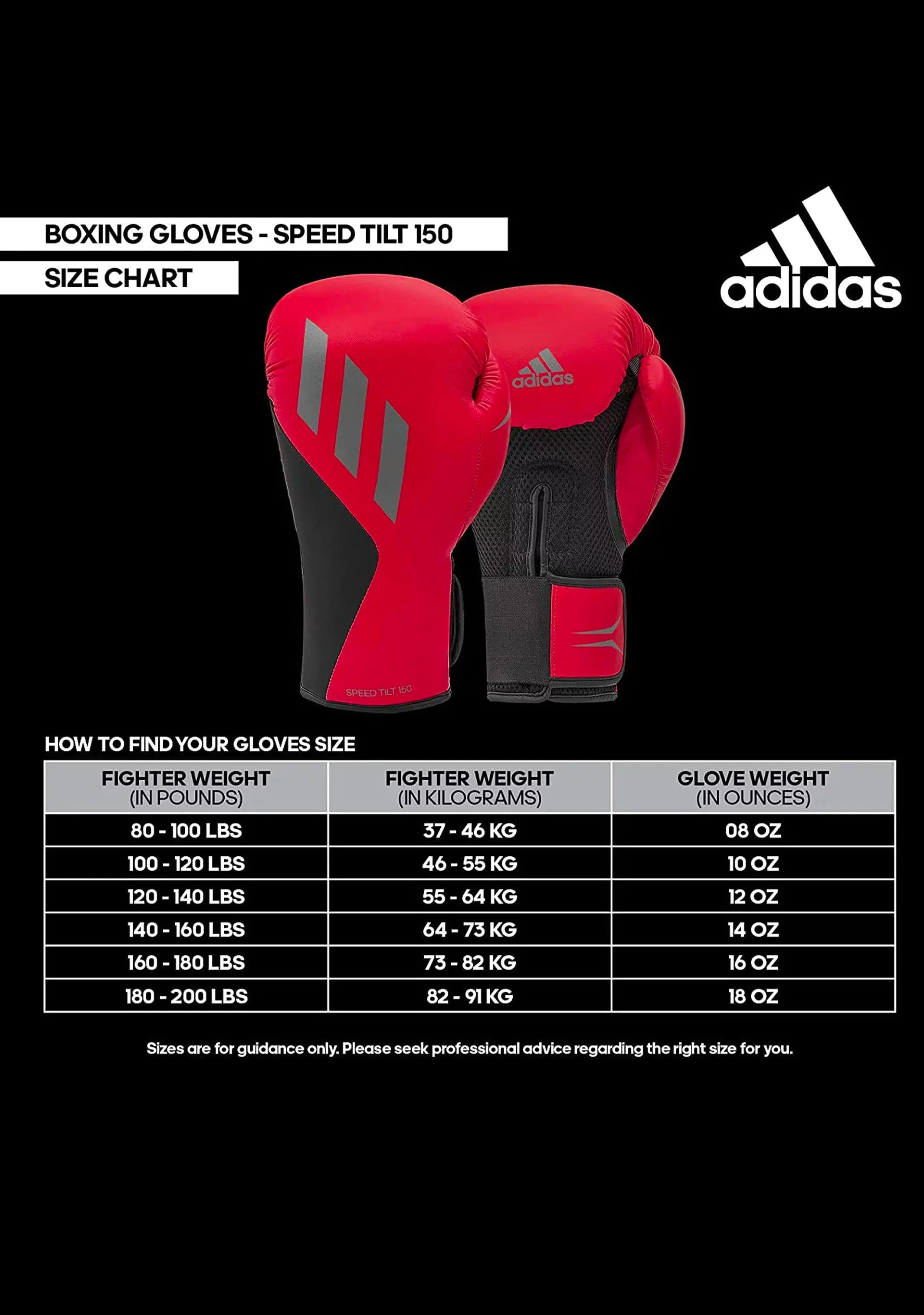 Adidas Speed Tilt 150 Boxing Gloves Red with FREE Adidas Shin Protectors  SPD150TG RED