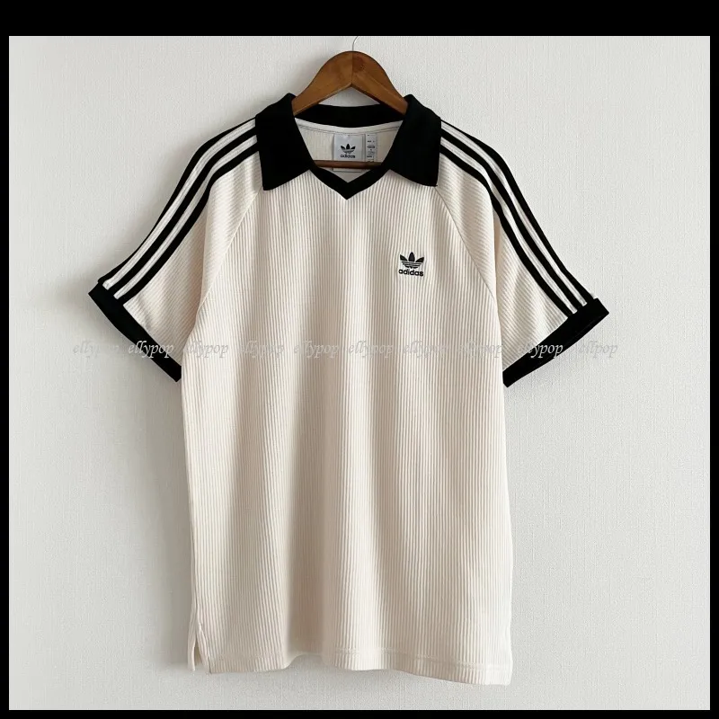 adidas  |Unisex Street Style Plain Logo Knitted Polo Shirts Polos