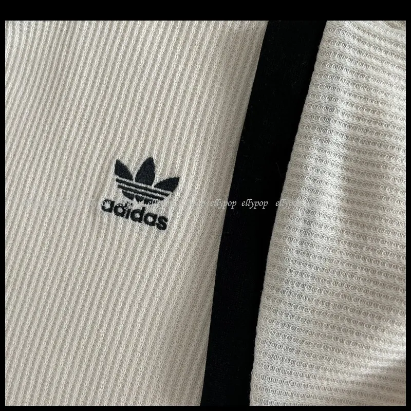 adidas  |Unisex Street Style Plain Logo Knitted Polo Shirts Polos