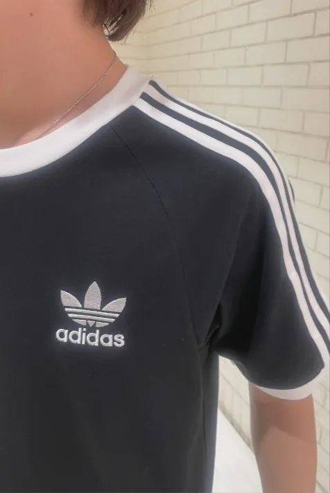 adidas  |Unisex U-Neck Bi-color Plain Short Sleeves Logo T-Shirts