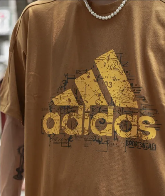 adidas  |Unisex U-Neck Bi-color Short Sleeves Logo T-Shirts