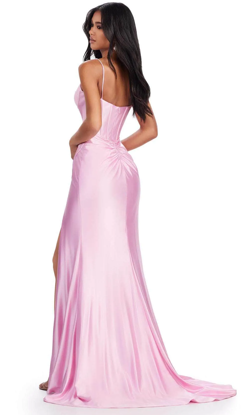 Ashley Lauren 11549 - Spaghetti Strap Jersey Evening Gown