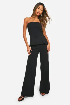 Bandeau Vest Button Down Jumpsuit