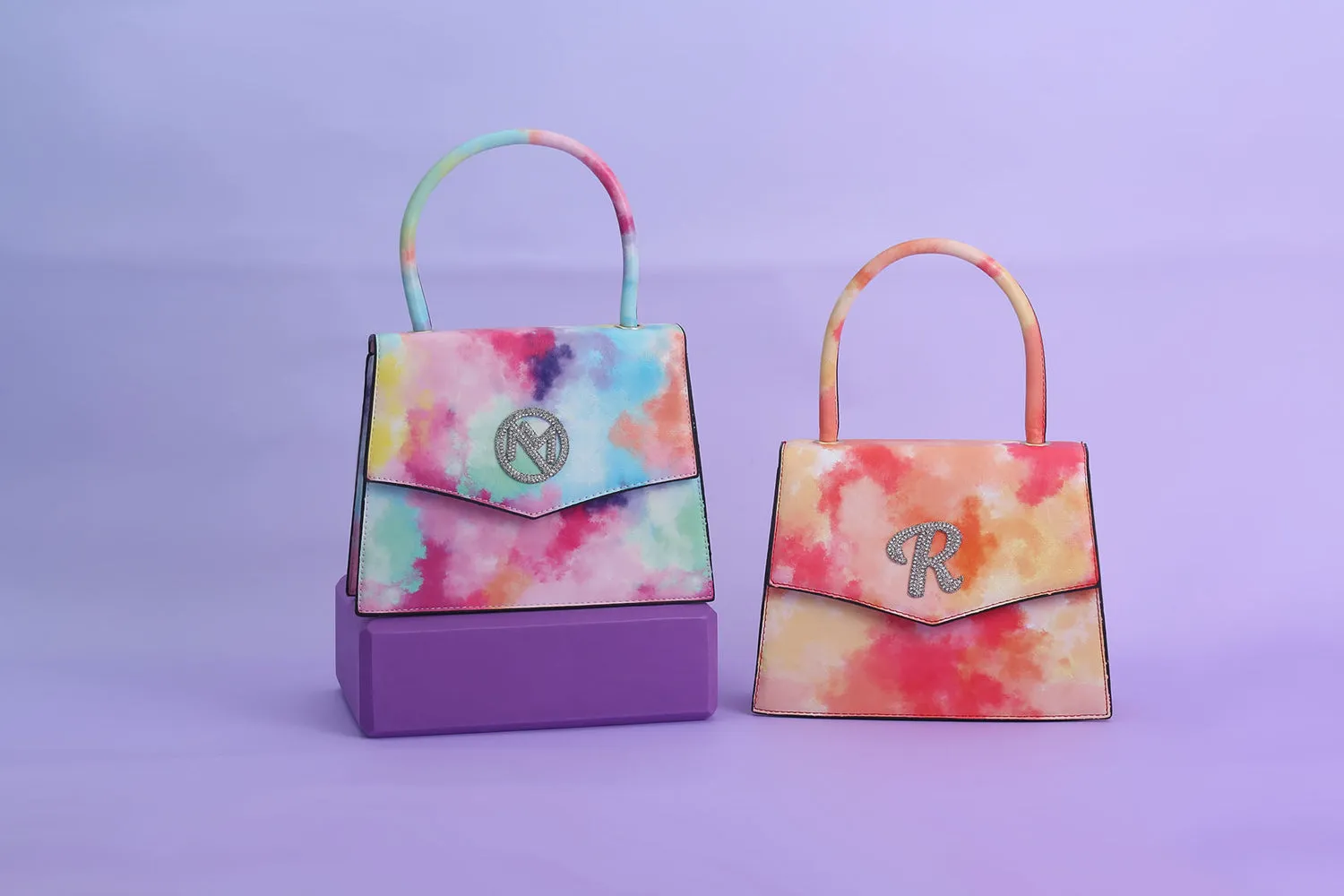 Bianca Pink Tie-Dye Handbag