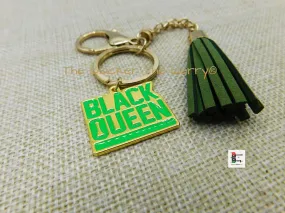 Black Queen Keychain Green Gold Gift Ideas Black Owned