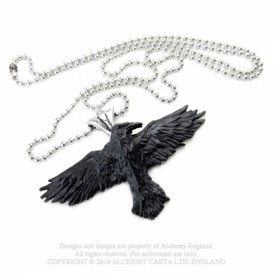 Black raven necklace - Alchemy gothic