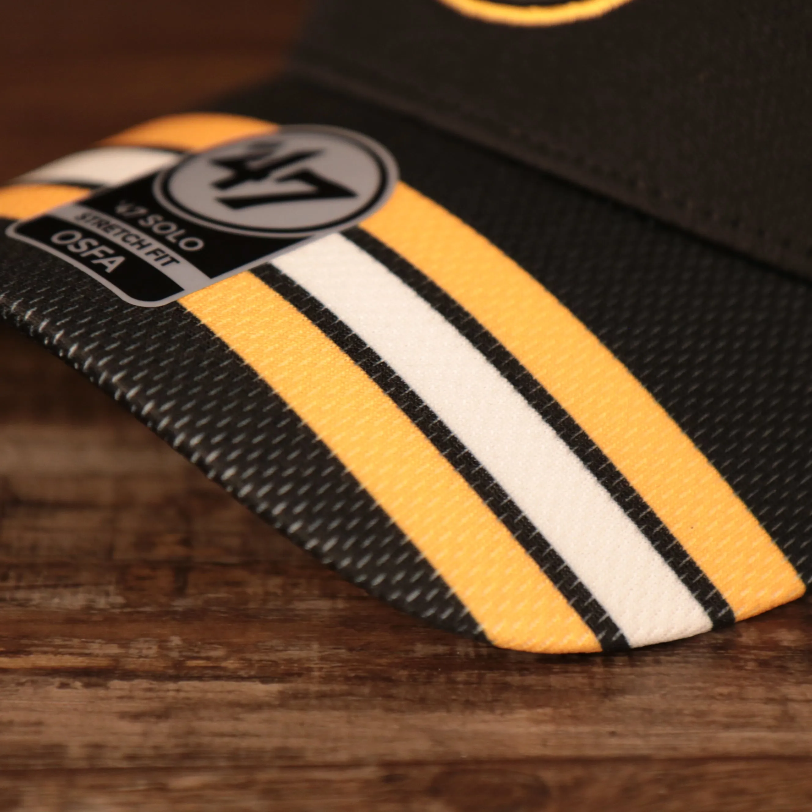 Boston Bruins Black & Yellow Stretch Fit Dad Hat