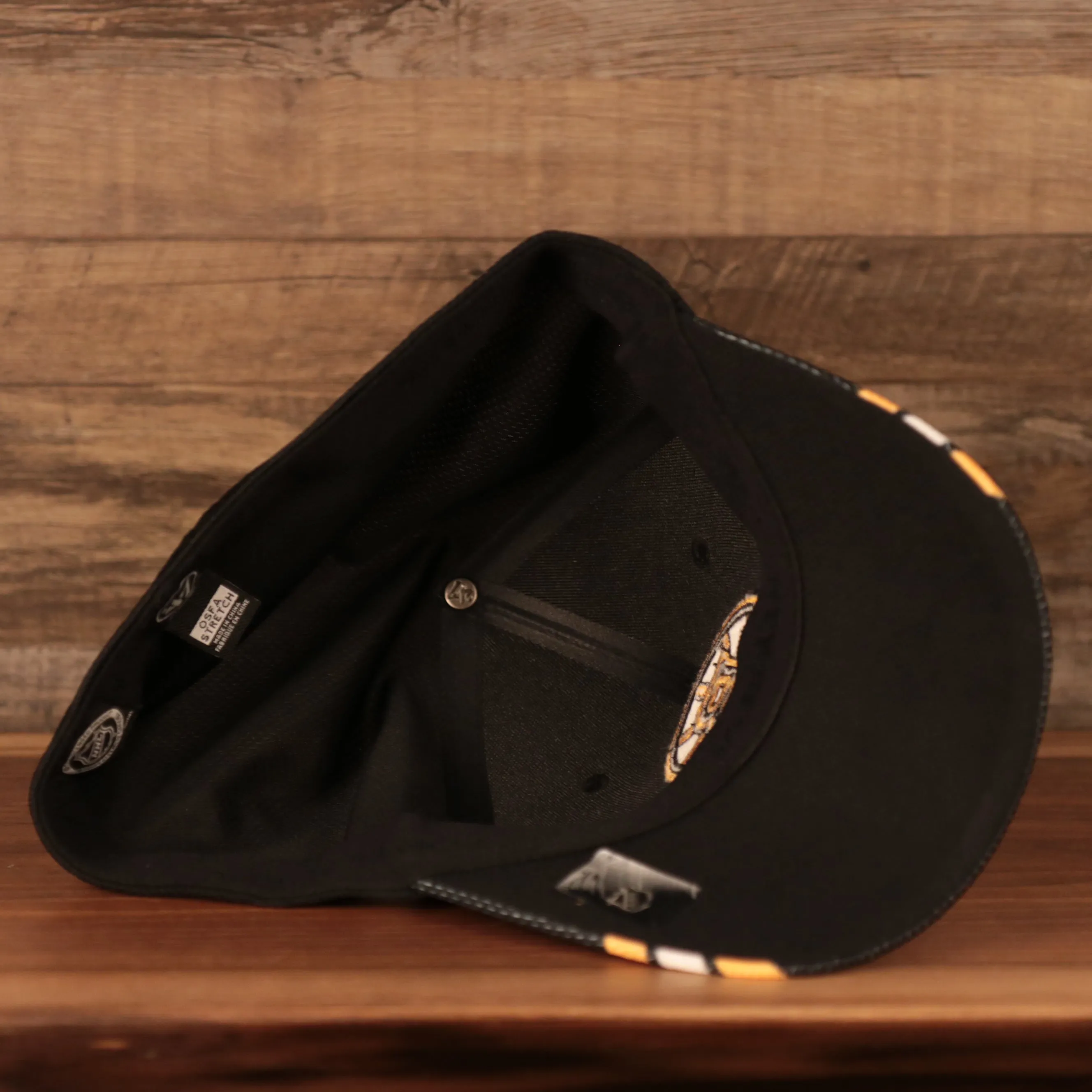 Boston Bruins Black & Yellow Stretch Fit Dad Hat