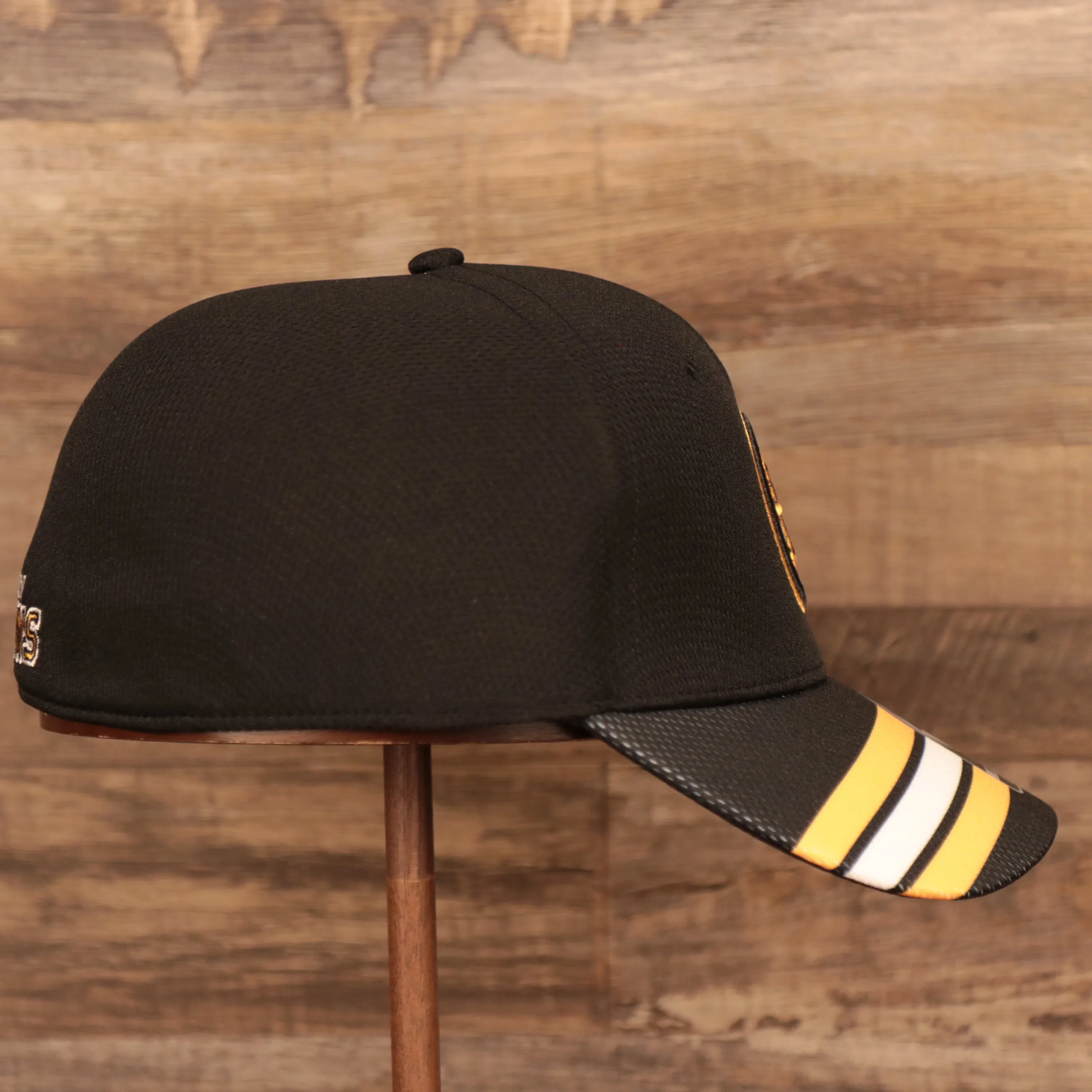 Boston Bruins Black & Yellow Stretch Fit Dad Hat