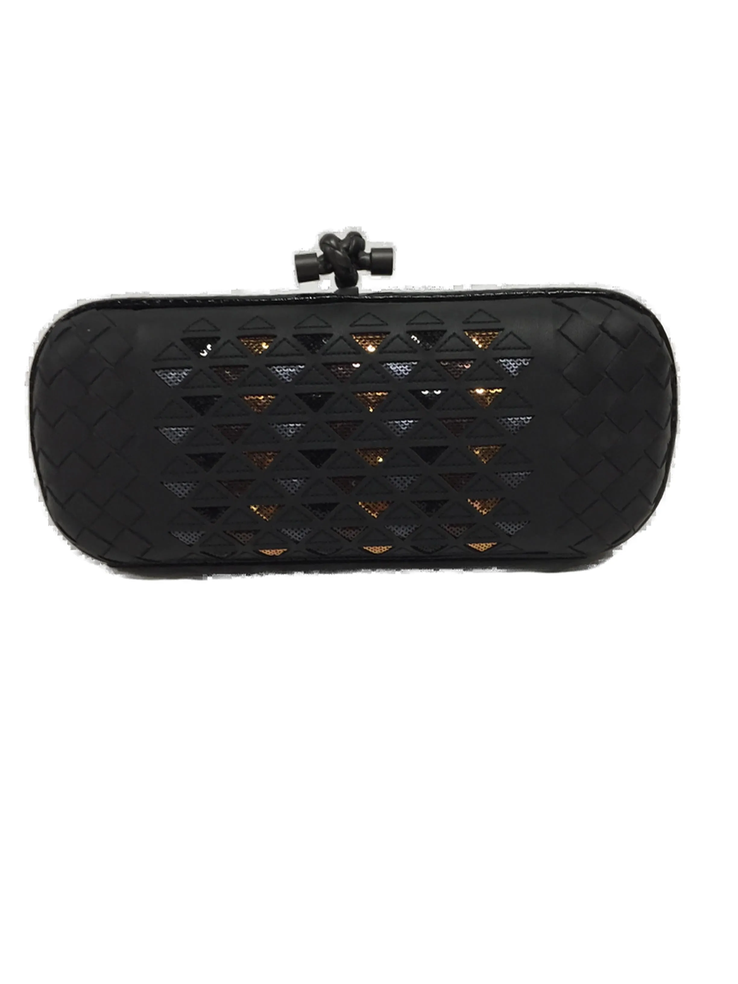 Bottega Veneta Sequin Embellished Twist Lock Clutch Bag