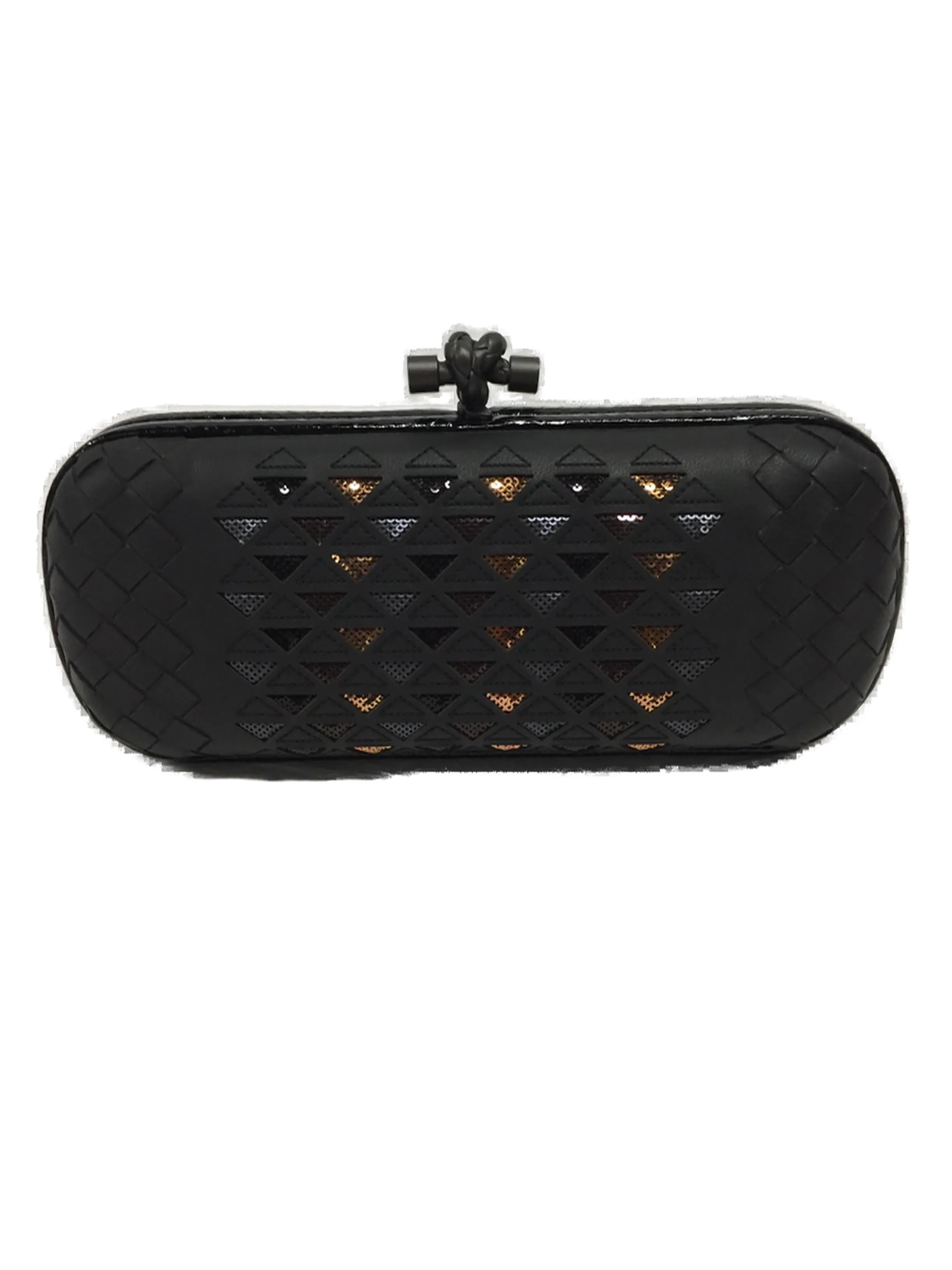 Bottega Veneta Sequin Embellished Twist Lock Clutch Bag