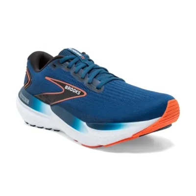 Brooks Men’s Glycerin 21 Athletic Shoes-Blue Opal/Black/Nasturtium