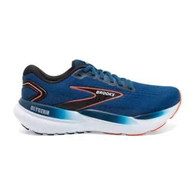 Brooks Men’s Glycerin 21 Athletic Shoes-Blue Opal/Black/Nasturtium