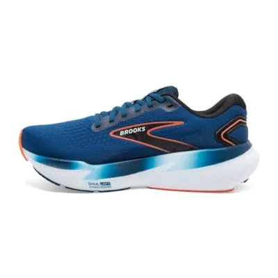 Brooks Men’s Glycerin 21 Athletic Shoes-Blue Opal/Black/Nasturtium