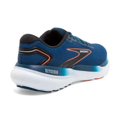 Brooks Men’s Glycerin 21 Athletic Shoes-Blue Opal/Black/Nasturtium