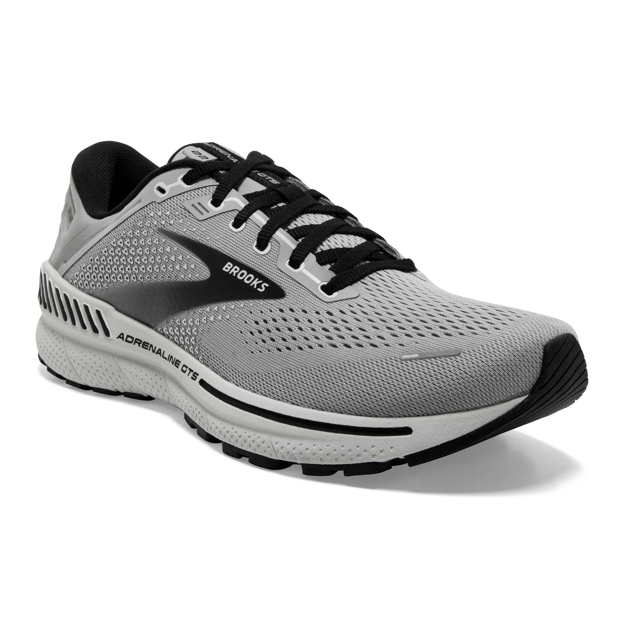 Brooks Men's 110366 012 Adrenaline GTS 22  Alloy/Grey/Black Cushion Support Running Shoes