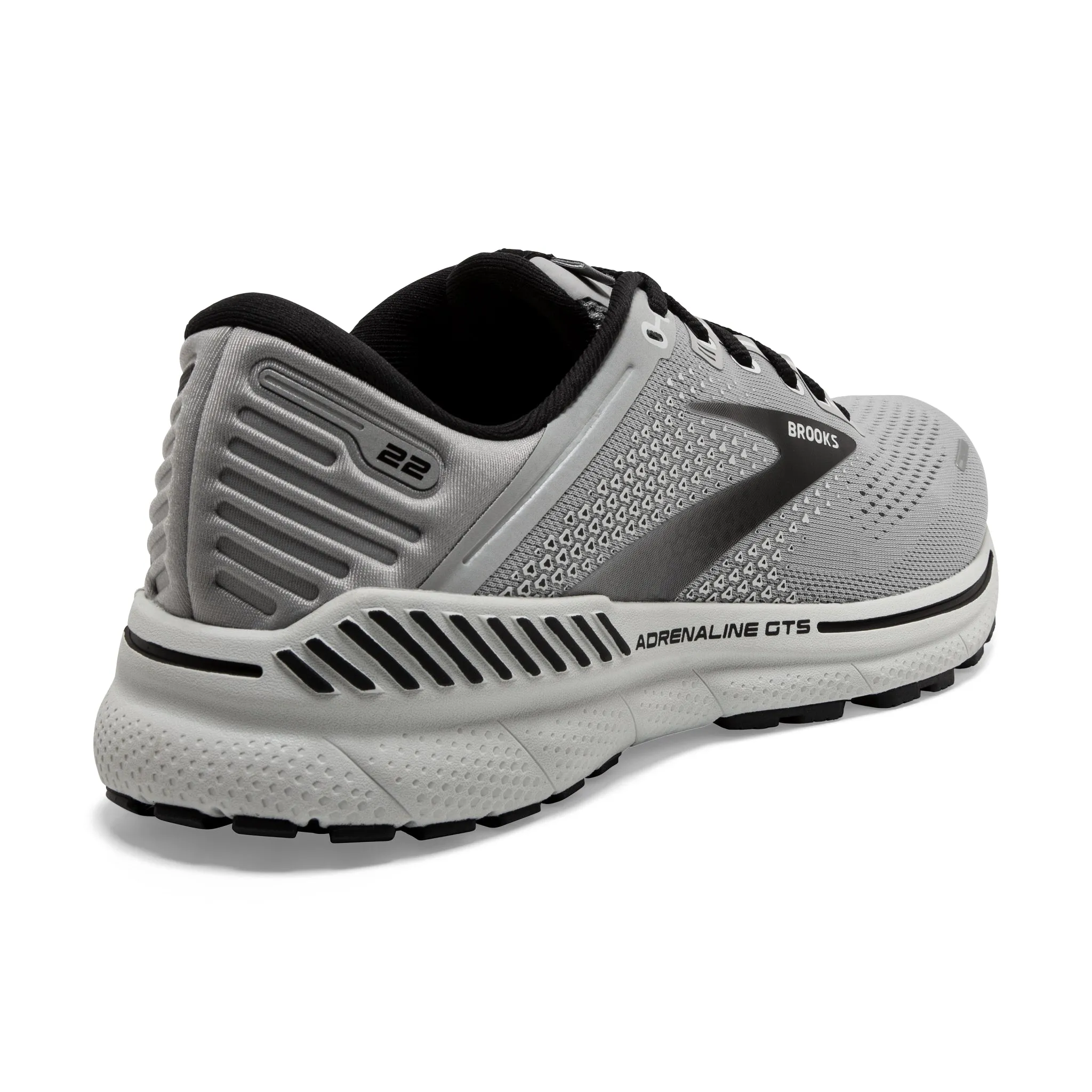 Brooks Men's 110366 012 Adrenaline GTS 22  Alloy/Grey/Black Cushion Support Running Shoes