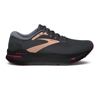 Brooks Women’s Ghost Max Athletic Shoes-Black/Raspberry/Papaya