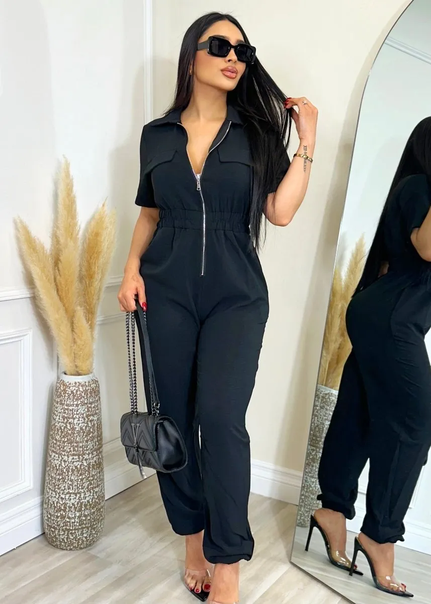 Casual Run Jumpsuit Black