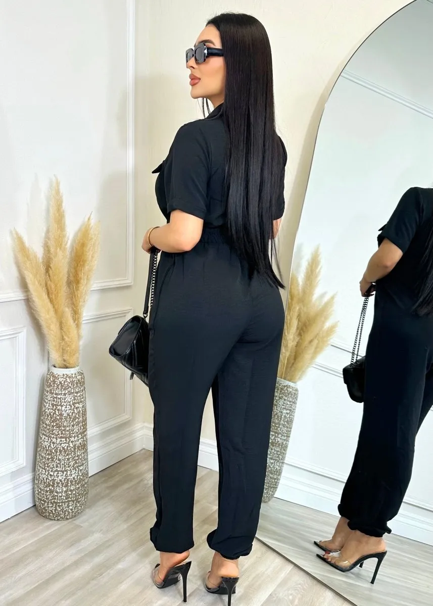 Casual Run Jumpsuit Black