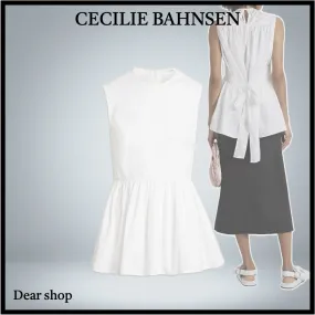 CECILIE BAHNSEN  |Casual Style Plain Cotton Tanks & Camisoles