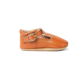 Cinnamon Leather Baby T Bar Shoe