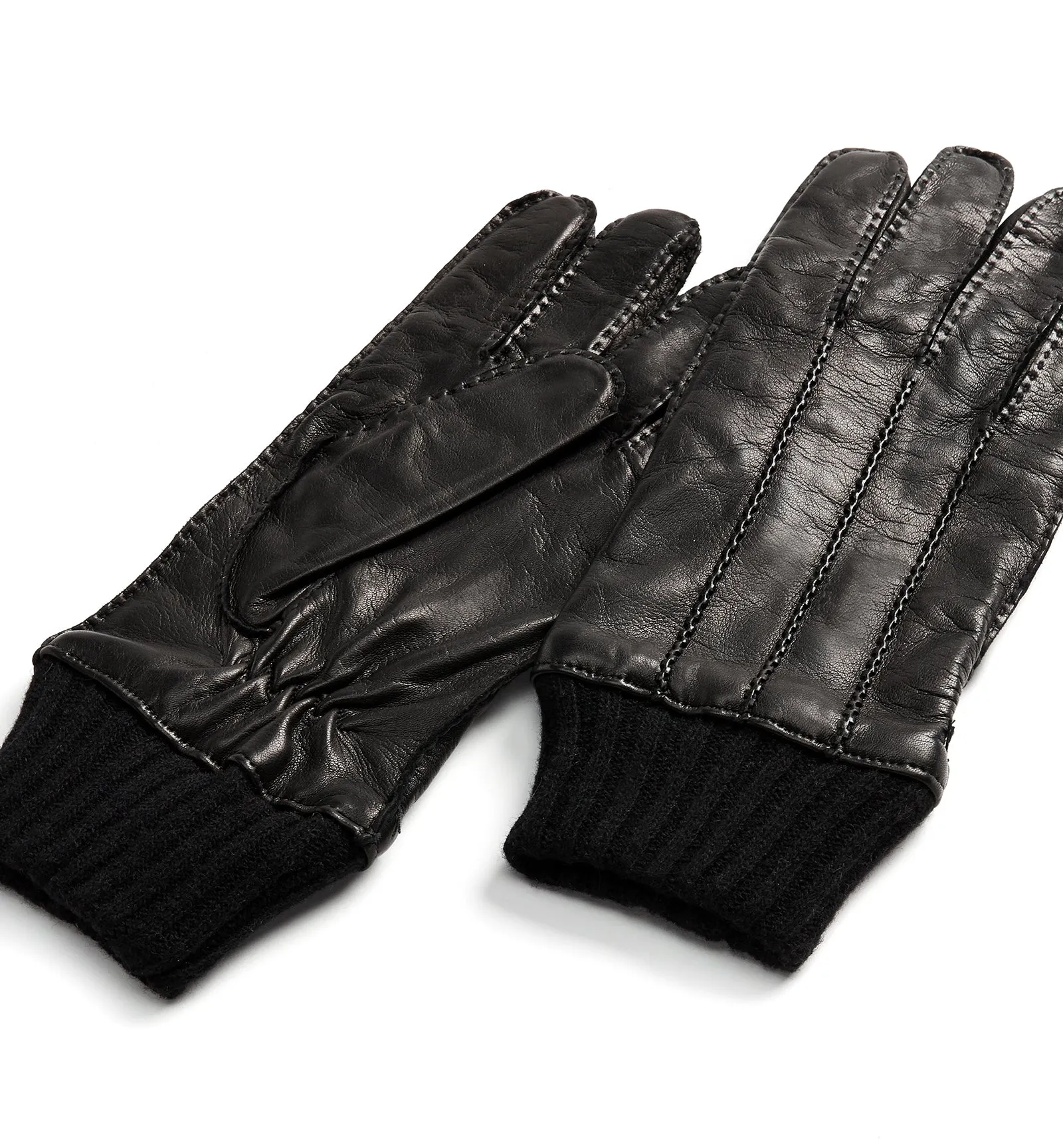 CIRIL MEN'S CASHMERE-LINED LEATHER GLOVES