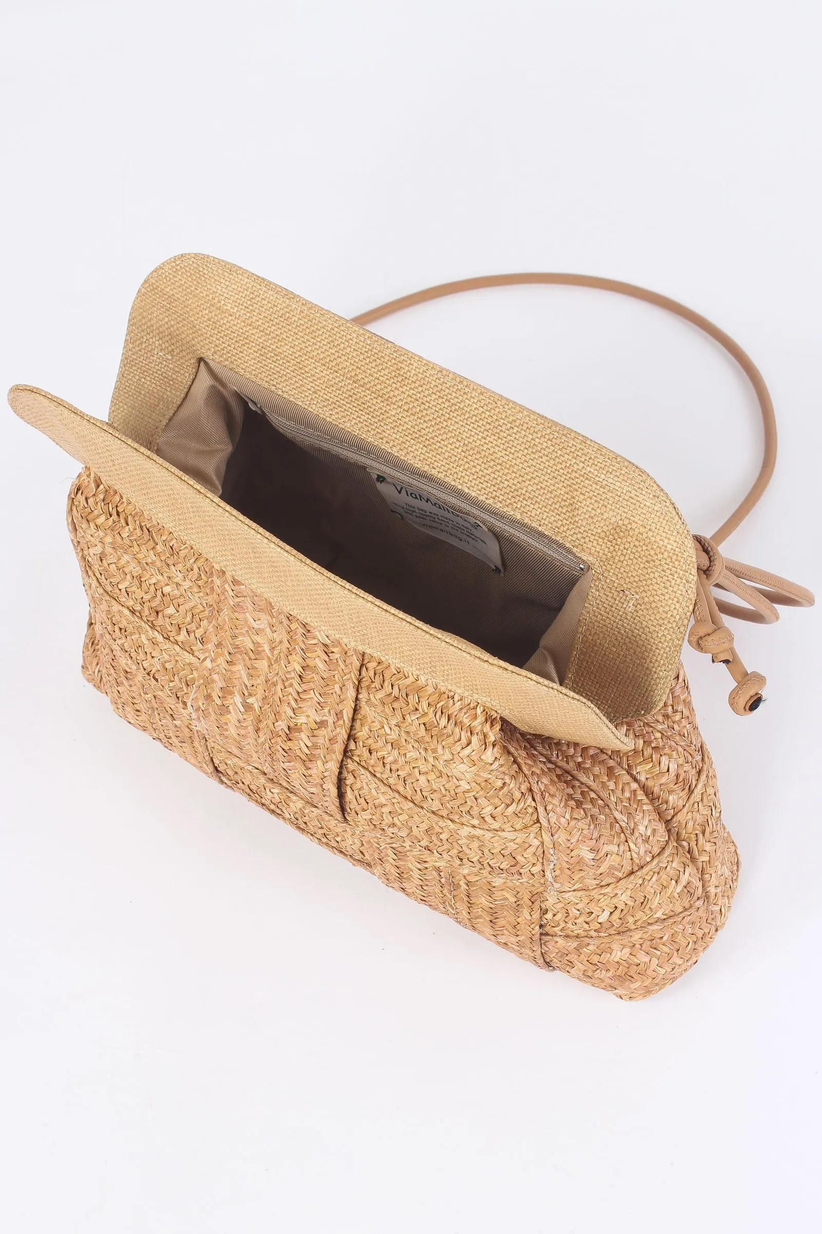 Clutch Rafia Intreccio Tracoll Beige