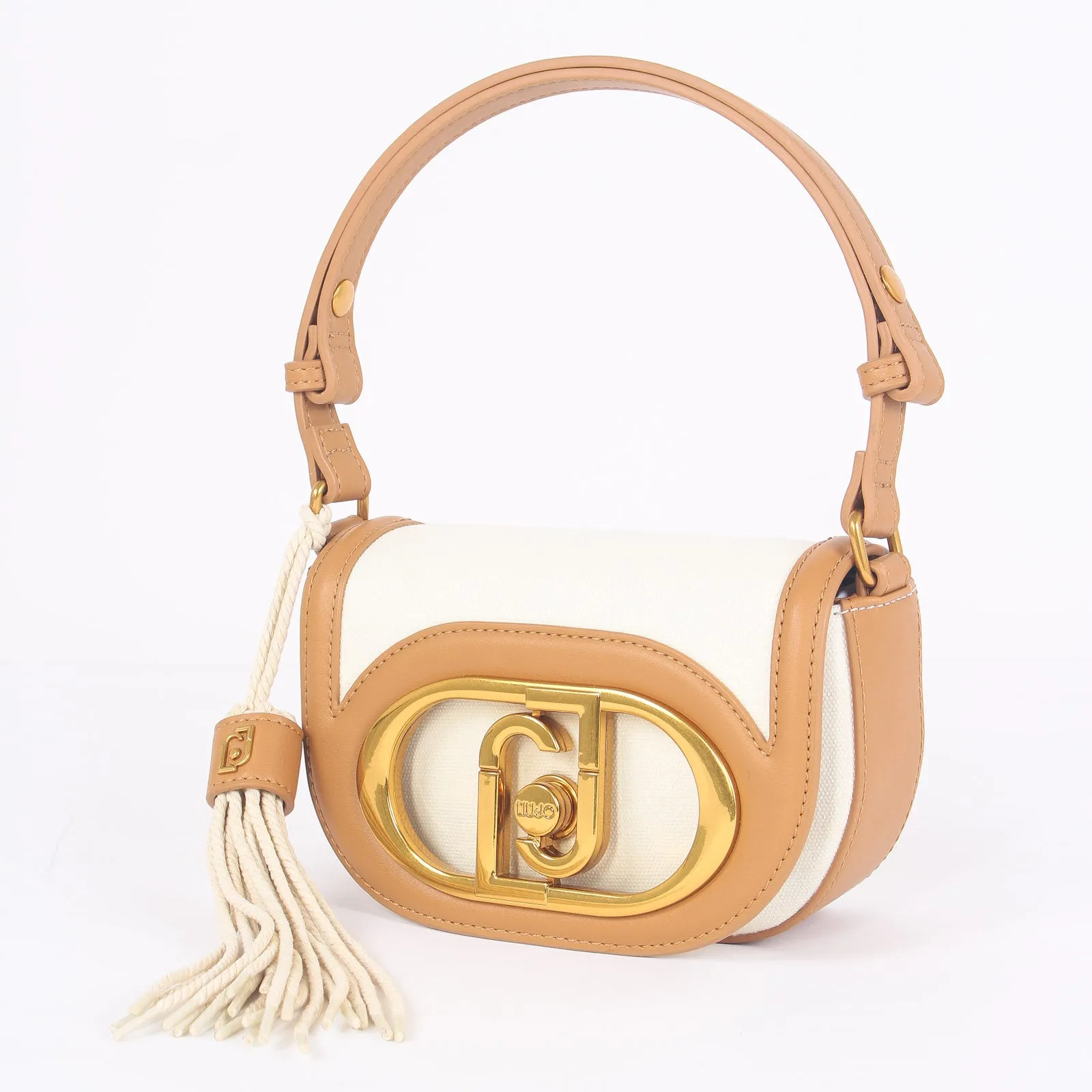 Crossbody Piccola Contrasto Cuoio Chiaro