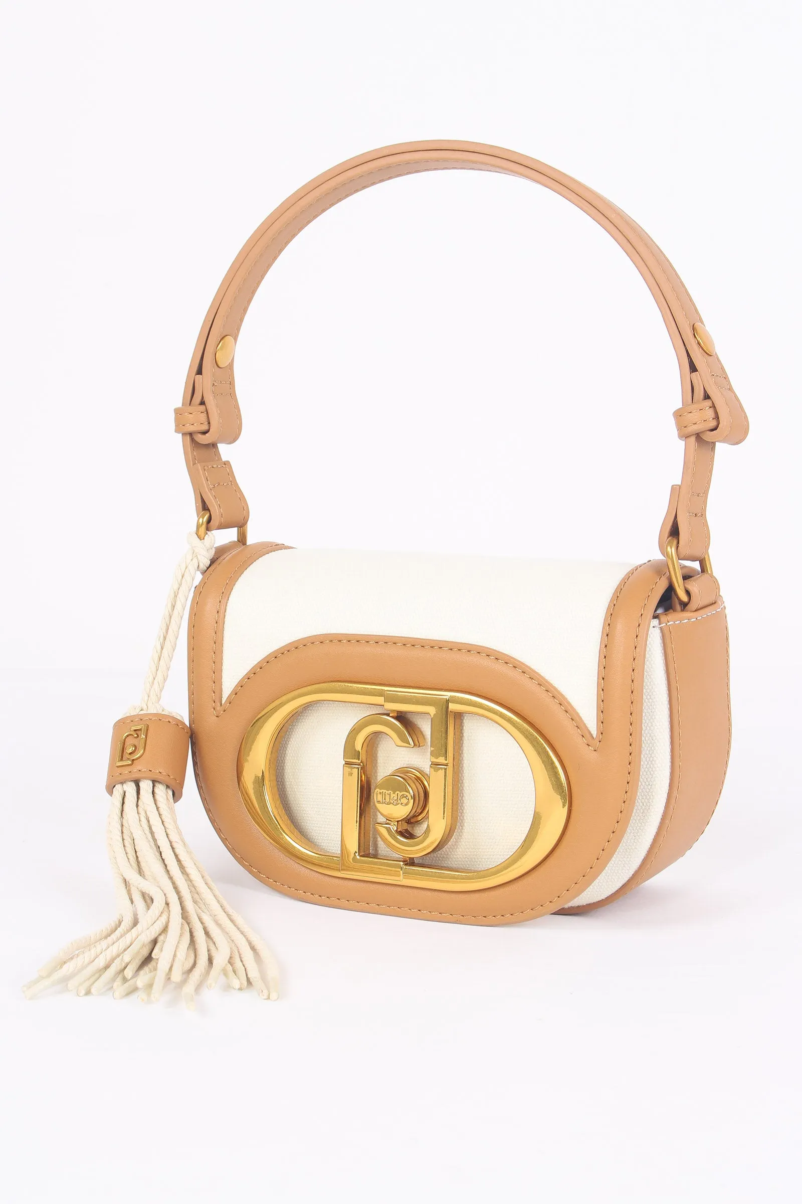 Crossbody Piccola Contrasto Cuoio Chiaro