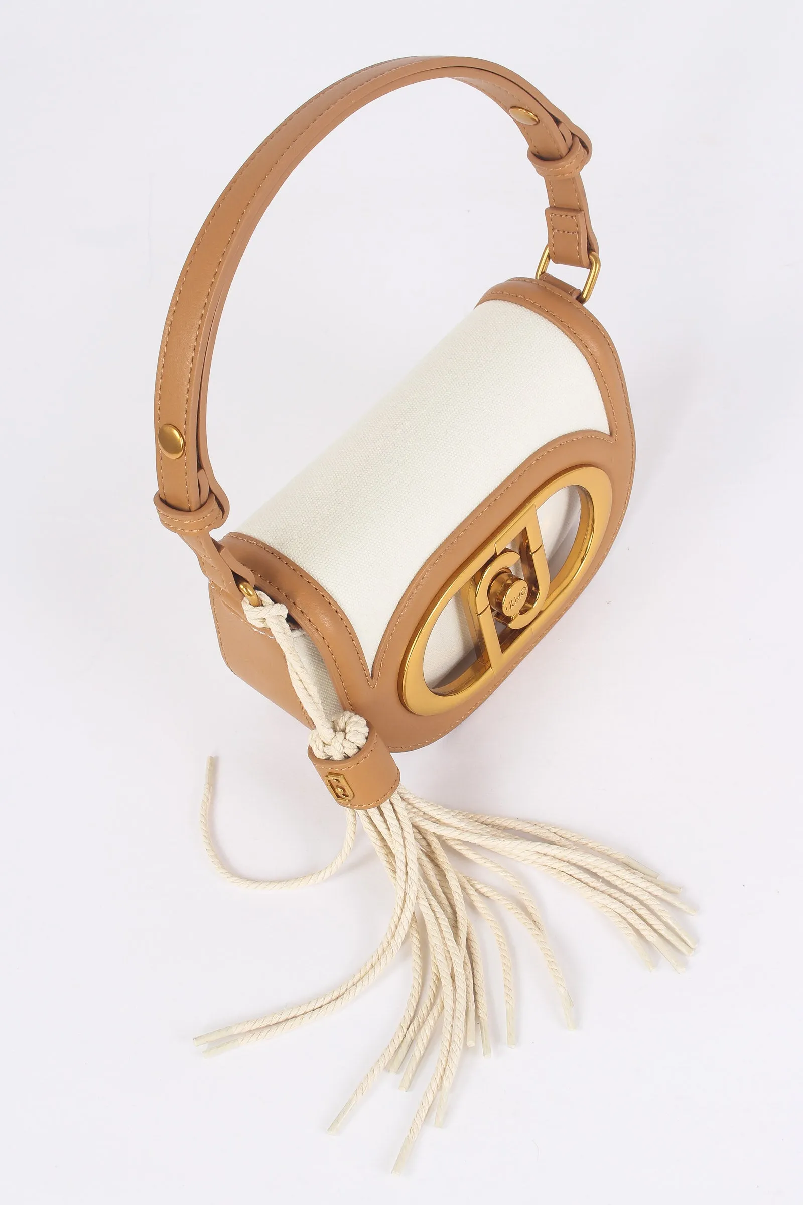 Crossbody Piccola Contrasto Cuoio Chiaro