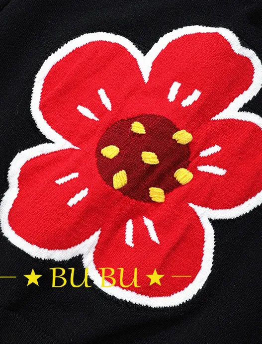 Dabuwawa  |Crew Neck Flower Patterns Casual Style Blended Fabrics