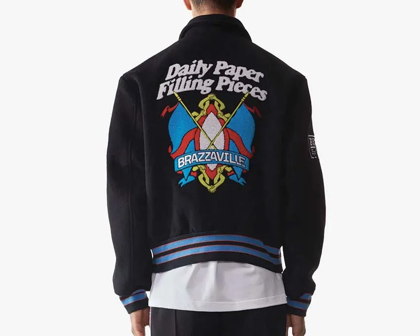 Daily Paper x Filling Pieces Black Varsity Jacket