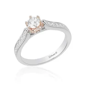 Enchanted Disney Fine Jewelry 14K White and Rose Gold With 5/8 cttw Diamond Majestic Princess Engagement Ring