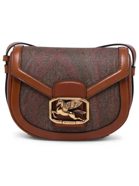 Etro Logo Plaque Foldover Shoulder Bag