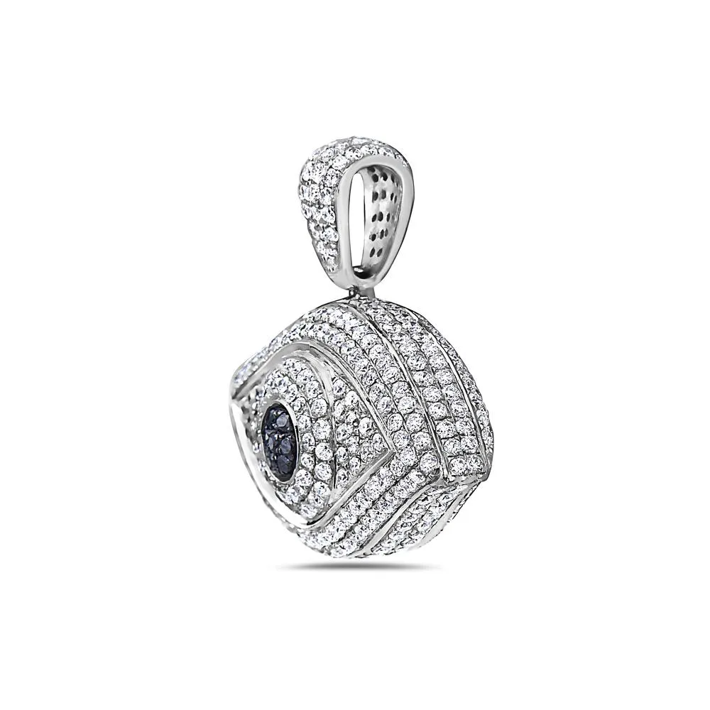 Eye Women's Pendant With 5.51 CT Diamonds Available in White & Yellow Gold